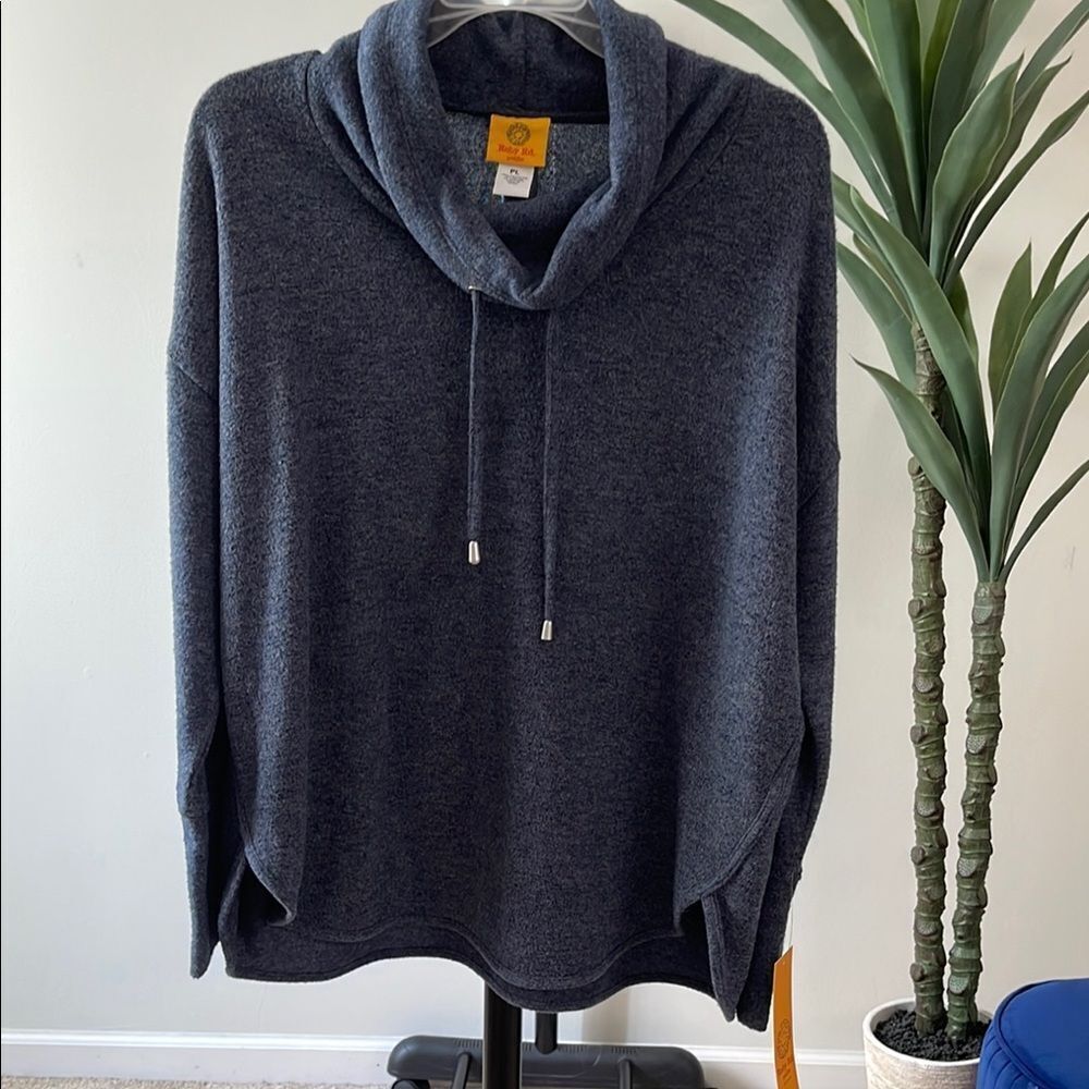 Ruby Rd Cowl Neck Sweater Soft Knit Petite Large